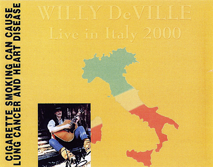 willy deville cd live in italy in april 2000 tray in